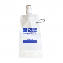 Collapsible Water Bottle - White and Blue