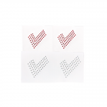 Iron-On Rhinestone Check Marks (Set of 4)