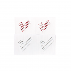Iron-On Rhinestone Check Marks (Set of 4)